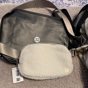 Lululemon fleece everywhere ivory belt bag
